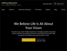 Tablet Screenshot of lifetime-optometric.com